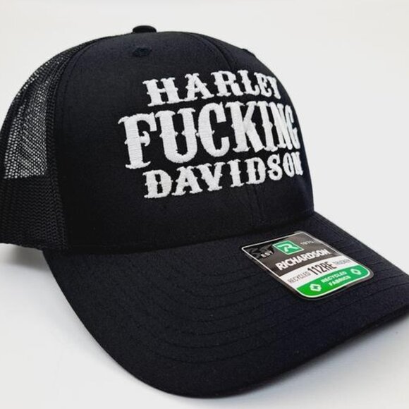 American Biker Motorcycle HD Harley F*ing Davidson Richardson 112 Cap USA Made Richardson 112 Harley Davidson Hat - Etsy main image 4